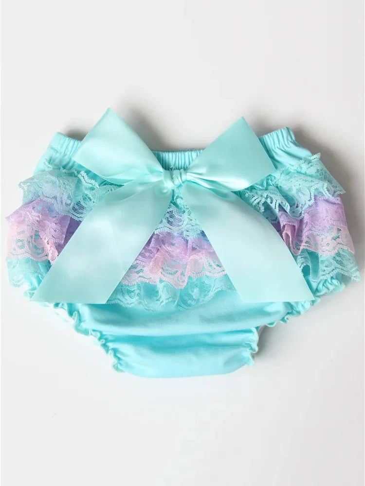 Culotte à volants pour tout-petits, sous-vêtements pour filles, slips pour bébés, tissu en coton, dentelle, couvre-couche papillon, pantalon à volants pour bébé, culotte