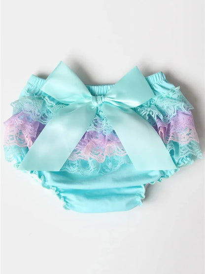 Culotte à volants pour tout-petits, sous-vêtements pour filles, slips pour bébés, tissu en coton, dentelle, couvre-couche papillon, pantalon à volants pour bébé, culotte