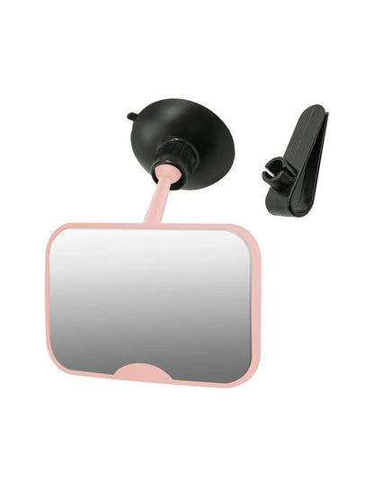 2-in-1 Black Adjustable Car Seat Mirror 360° Rotatable Shatterproof Suction Cups Easy Install for Rear-Facing Kids Monitoring