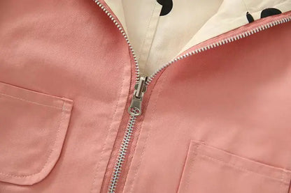 Veste bébé bébé fille coupe-vent printemps et automne nouvelle veste à capuche double face à pois pour enfants veste bébé garçon