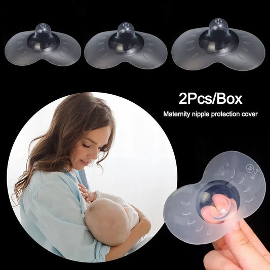 Lot de 2 protège-tétons en silicone ultra-fins en forme de papillon, anti-morsures, fournitures d'allaitement