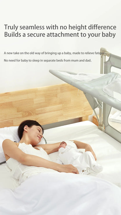 Simple and Lightweight Baby Cot Dual-use Comfortable Toddler Baby Bed within Bed Safety Protection Easy To Install Bedside Crib