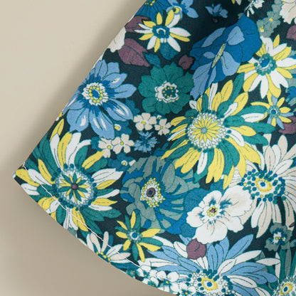 (Robe 2 pièces) Ensemble de robes d'été pour filles, imprimé floral + chapeau, nœud, ruban, licou, robe de princesse douce, robe d'équipe de fête d'anniversaire