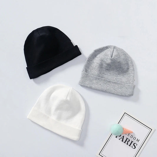 Hats for Newborn Baby Beanie Cotton Infant Bonnet Baby Cap for Girls Boys Kids Hats Newborn Photography Props Accessories 0-3M