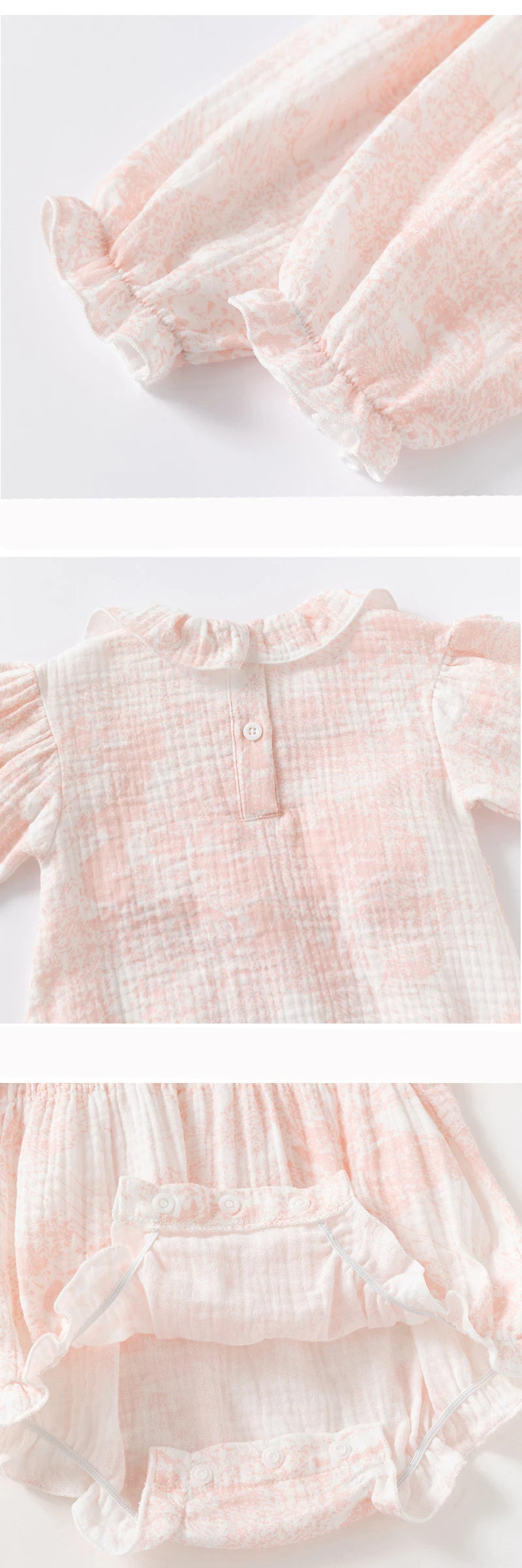 Barboteuse pour bébé fille, barboteuse à volants, col à volants, motif floral, vêtements de princesse pour nouveau-né