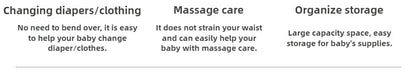 Multi-functional Baby Care Table, Newborn Baby Touch Table, Baby Diaper Changing Portable, Foldable Washable Bath Stand