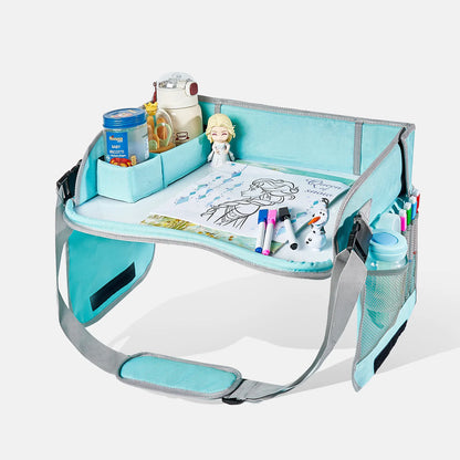 New Baby Kids Car Seat Travel Portable Drawing Board Waterproof Safety Seat Play Snack Draw Table Organizer Storeage Table