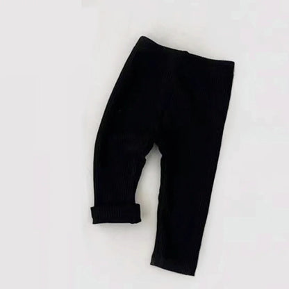 Leggings simples et solides pour bébé, pantalons skinny à rayures pour filles, pantalons slim en coton élastique pour nouveau-né, pantalons extensibles pour garçons