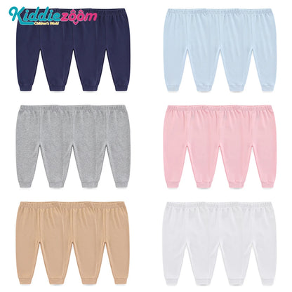 Ensemble 3 pièces pour bébé garçon et fille, pantalon 100 % coton, quatre saisons, pour nouveau-né de 0 à 24 mois, couleur unie