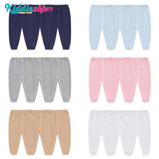 Ensemble 3 pièces pour bébé garçon et fille, pantalon 100 % coton, quatre saisons, pour nouveau-né de 0 à 24 mois, couleur unie