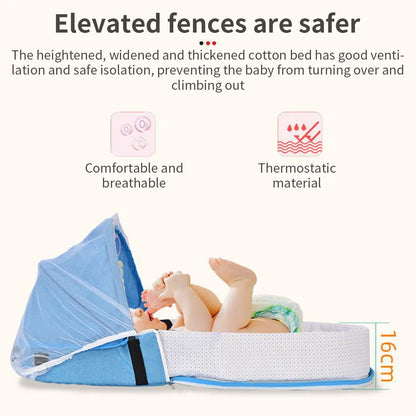 Baby Bed Cribs Newborns Sleeping Nest Travel Beds Foldable Babynest Mosquito Net Bassinet Infant Sleeping Basket For 0-24month
