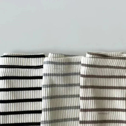 Leggings simples et solides pour bébé, pantalons skinny à rayures pour filles, pantalons slim en coton élastique pour nouveau-né, pantalons extensibles pour garçons