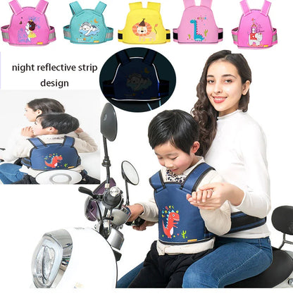 Baby Kids Safety Motorcycle Bike Belt Child Seat Belt Riding Harness Motor Cycle Baby Straps Anti-fall Loss Protection Belt