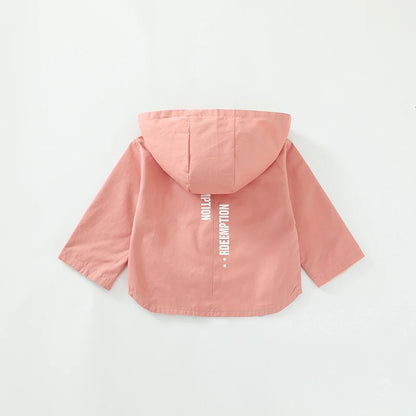 Veste bébé bébé fille coupe-vent printemps et automne nouvelle veste à capuche double face à pois pour enfants veste bébé garçon