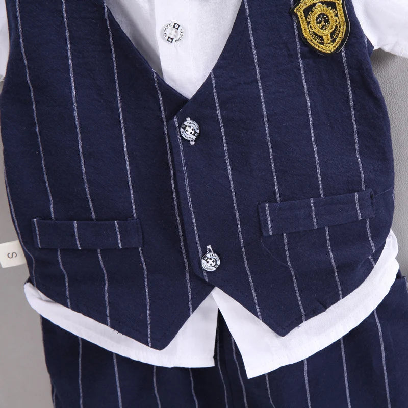 Ensembles de vêtements pour bébés IENENS pour garçons, robe formelle, chemise d'été + short, tenues à manches courtes pour enfants, vêtements de fête d'anniversaire pour tout-petits