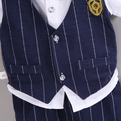 Ensembles de vêtements pour bébés IENENS pour garçons, robe formelle, chemise d'été + short, tenues à manches courtes pour enfants, vêtements de fête d'anniversaire pour tout-petits