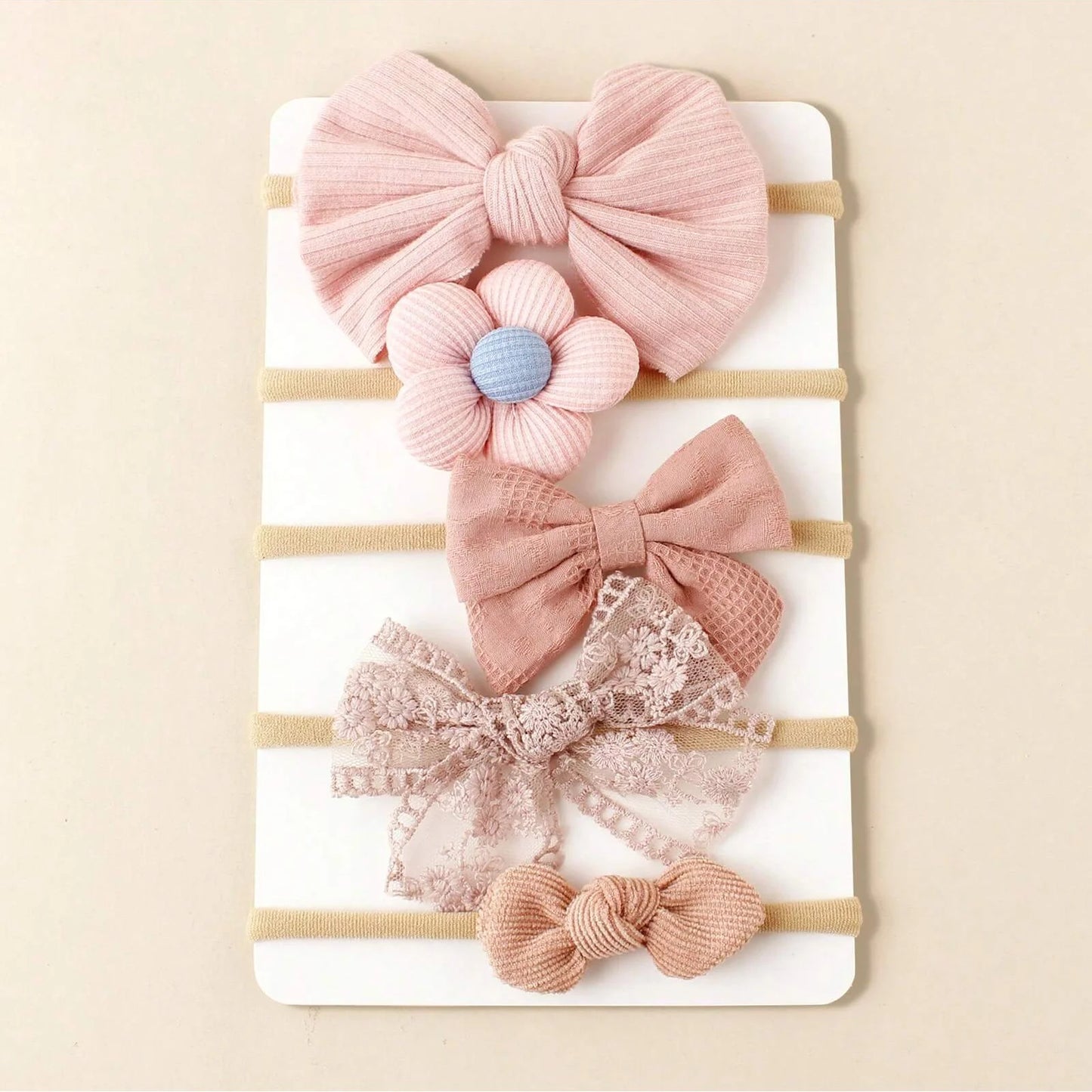 5 pcs different flower shaped baby headbands sweet and lovely floral hair accessory  children's high elasticity headband