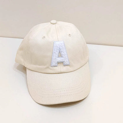 A-Letter Kids Baseball Caps Solid Color Children 2-5Year Boys Girls Baby Duck Tongue Cap Cotton Outdoor Sports Sunscreen Visors