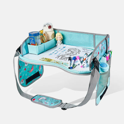 New Baby Kids Car Seat Travel Portable Drawing Board Waterproof Safety Seat Play Snack Draw Table Organizer Storeage Table