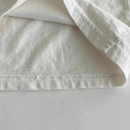 T-shirt à manches courtes pour bébé, imprimé lettres, décontracté, ample, pour enfant, garçon et fille, été, 2024