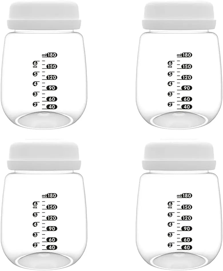 Bouteilles de collecte pour tire-lait Spectra S2/S1/9 Plus, bouteilles réutilisables de 180 ml avec collier et disque d'étanchéité