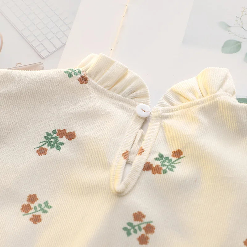 Robes pour filles, vêtements de printemps et d'automne pour bébés, robes imprimées à manches longues pour filles, vêtements tendance pour enfants