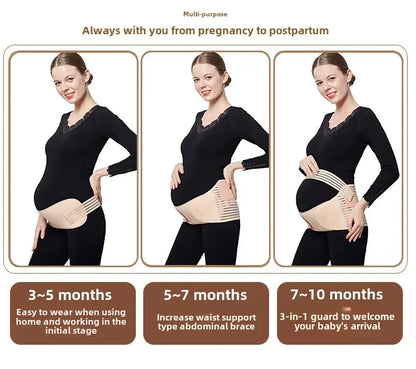 Ceinture de maternité 3 en 1, bande de soutien pour la grossesse avec bande ventrale pour soulager la douleur et la récupération post-partum, ceinture réglable