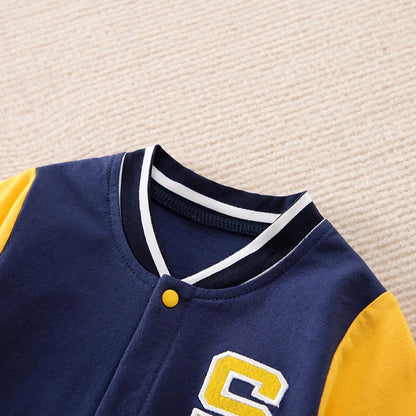 Vêtements pour nouveau-nés, joli costume de baseball en coton, confortable, pour garçons et filles de 0 à 18 ans, printemps et automne, combinaison à manches longues pour bébé