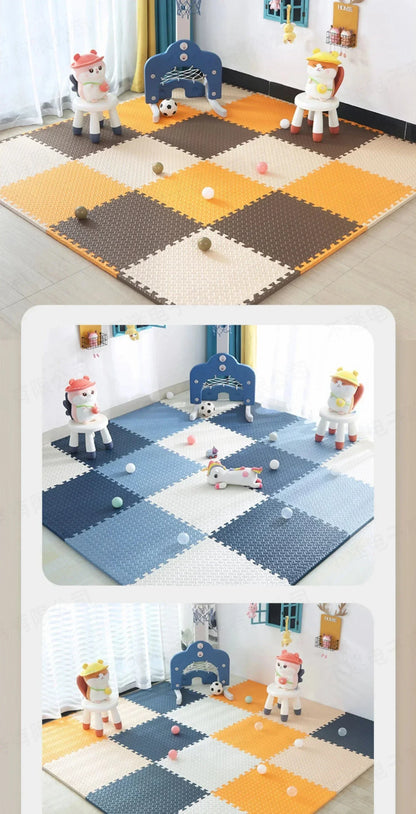 2.5CM Thick Solid Color Baby Game Mat Carpet with Puzzle Pieces for Children's Room, Play Areas, and Gym Baby Playmat  Baby Rug