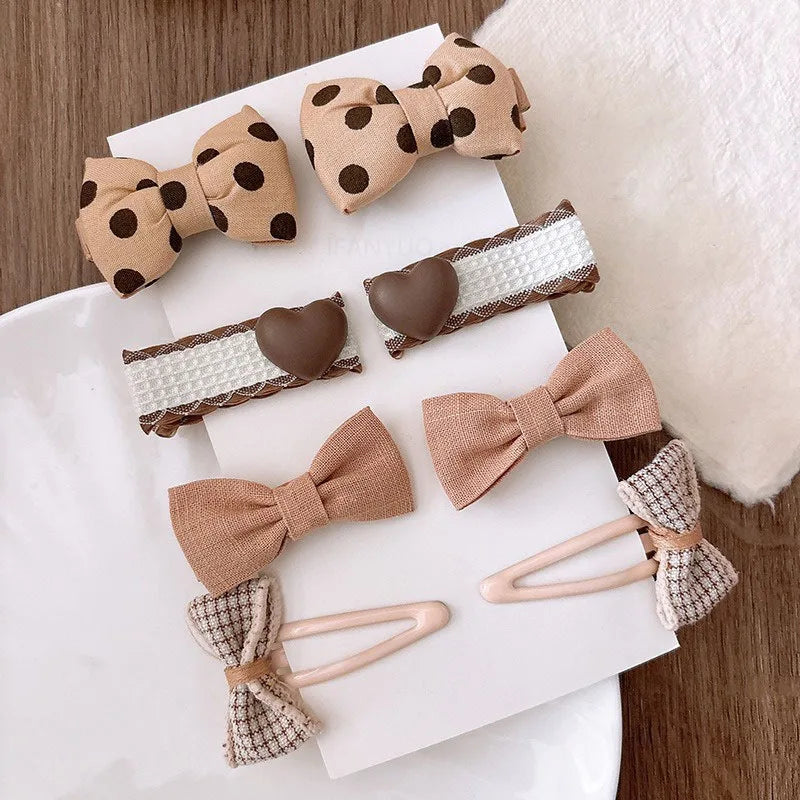 8Pcs/Set Bows Floral Baby Hair Clips Hair Accessories Girls Kids Star Flower Hairpin Headdress Toddler Headwear Birthday Gifts