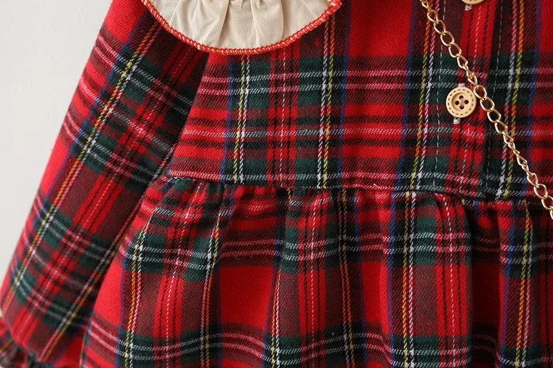 Printemps automne nouveau-né bébé fille vêtements robe à carreaux à manches longues pour bébé filles vêtements 1er bébé anniversaire robes de princesse robe