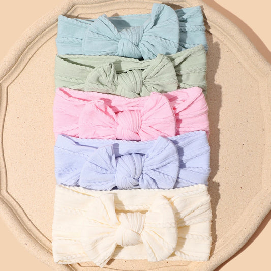 48 Colors Bow Baby Headband for Child Bowknot Newborn Headwear Cables Turban for Kids Elastic Headwrap Baby Hair Accessorie New