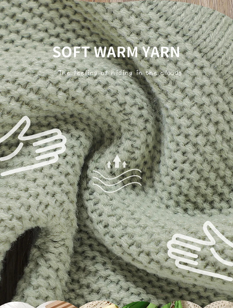 Ensemble de vêtements d'automne pour bébé, pull en tricot à manches longues + barboteuse sans manches pour nouveau-né + combinaison pour les pieds (0-9 mois)
