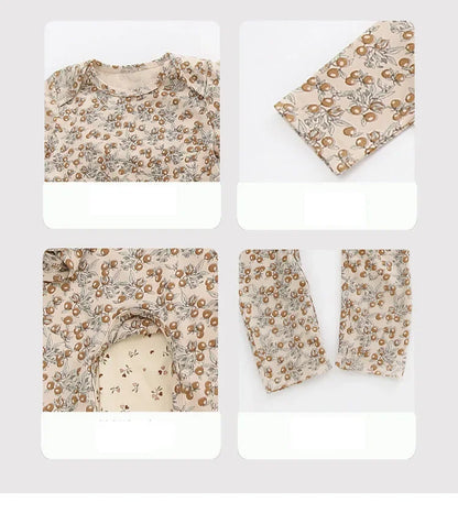 0-24M Nouveau-né Enfant bébé Garçons Filles Vêtements Printemps Imprimé Barboteuse Mignon Doux Coton Combinaison Manches Longues Coton Automne Bébé Tenue