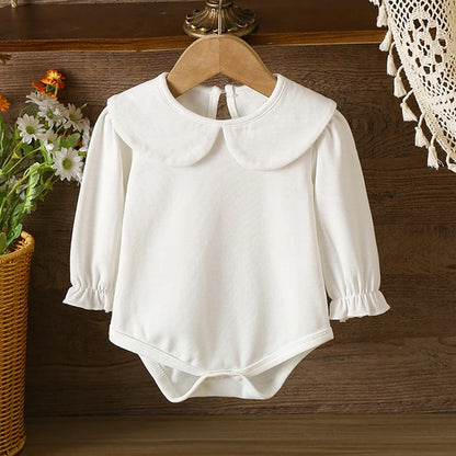 Barboteuse pour bébé fille, barboteuse à volants, col à volants, motif floral, vêtements de princesse pour nouveau-né