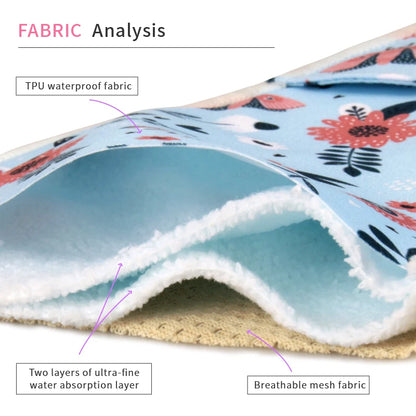 Lot de 2 serviettes hygiéniques lavables en coton pour femme, réutilisables, pour flux abondant, pour la nuit et la journée