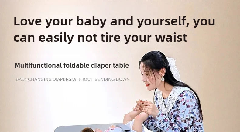 Multi-functional Baby Care Table, Newborn Baby Touch Table, Baby Diaper Changing Portable, Foldable Washable Bath Stand