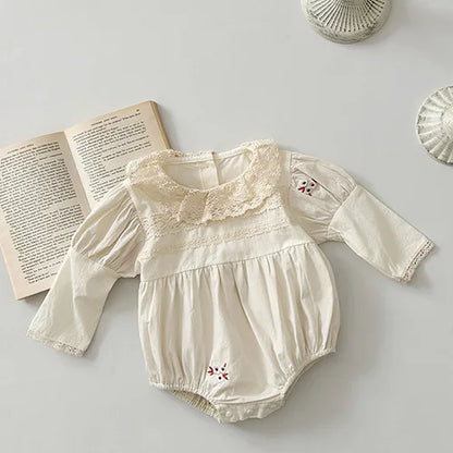 Barboteuse à manches longues pour bébé fille, nouvelle collection automne 2024, en coton imprimé, combinaison pour bébé fille de 0 à 24 mois