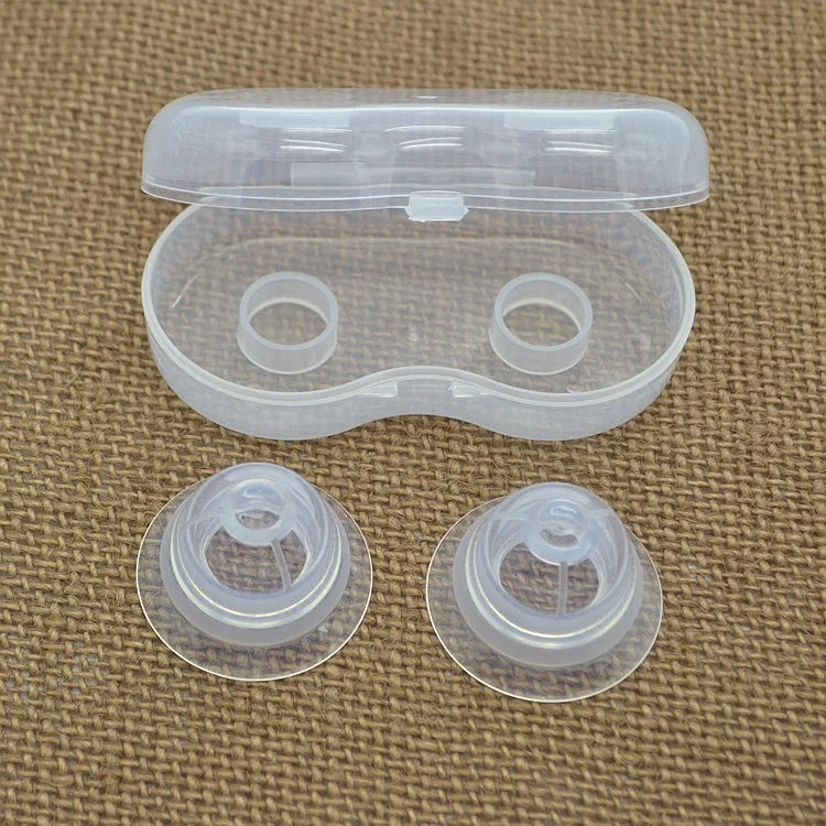 Lot de 2 protège-tétons en silicone Welnove, correcteurs plats et à ventouse