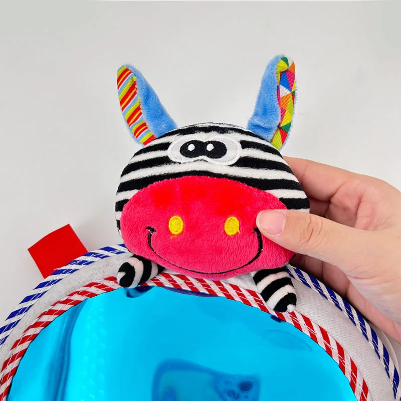Baby Car Mirror Back Seat Rear View Mirror Cartoon Animal Plush Toys Adjustable Rear Facing Mirrors for Baby Stroller Toys