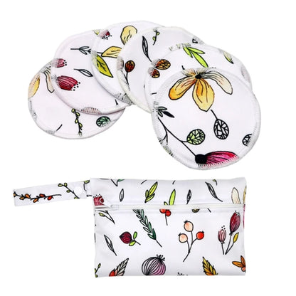 1 ensemble de coussinets d'allaitement en bambou avec organiseur de couches portable, sac de nounou, coussinets d'allaitement confortables et anti-fuites pour nouvelle maman