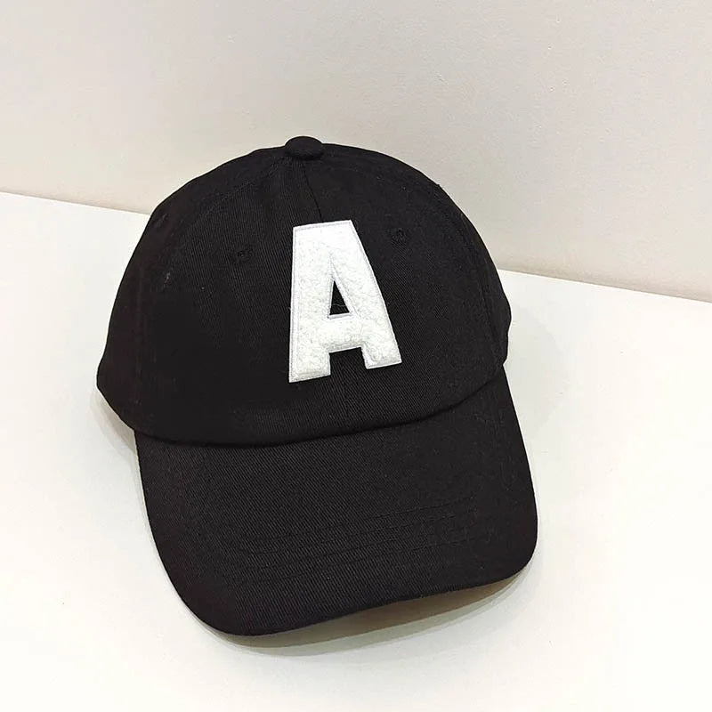 A-Letter Kids Baseball Caps Solid Color Children 2-5Year Boys Girls Baby Duck Tongue Cap Cotton Outdoor Sports Sunscreen Visors