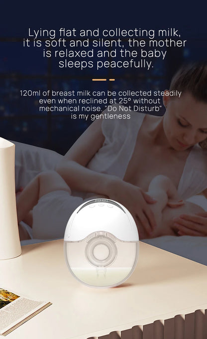 Tire-lait électrique portable mains libres sans BPA avec écran LED 4 modes et 12 niveaux