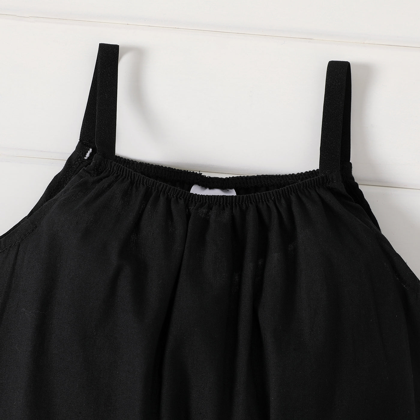 PatPat Salopette ample 100 % coton pour bébé fille, couleur unie, sans manches, bretelles spaghetti, sarouel, douce et confortable