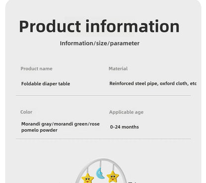 Baby Multifunctional Nursing Table, Foldable Diaper Table, Baby Bathing and Touching Table, Newborn Baby Diaper Changing Table