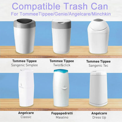 1/5/10Pcs Garbage Bags Diaper Pail Refills Bags For Tommee Tippee Sangenic Simplee or Twist&click For Angelcare For Genie Trash