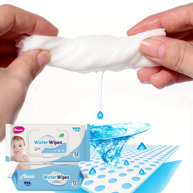 504pcs Baby Wet Wipes Pure Water Unscented & Hypoallergenic For Sensitive Skin Newborn Can Use Biodegradable Plant Fibers Cleaning Wet Wipes Baby Wipes Water Wipes 7 Packs Christmas Gifts For Newborn Family Mom
