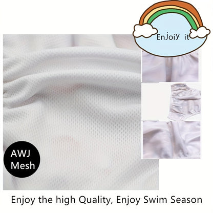 Mumsbest 1pc Reusable Baby Swim Diapers, Adjustable Diaper Swim for Toddlers 9 Months - 3 Years Old, 1 Pack for Swimming Lessons (Anchor, Large) Baby Girls, Boys, Natural Color Swim Diaper