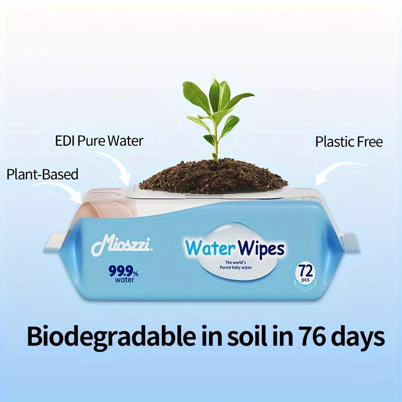 504pcs Baby Wet Wipes Pure Water Unscented & Hypoallergenic For Sensitive Skin Newborn Can Use Biodegradable Plant Fibers Cleaning Wet Wipes Baby Wipes Water Wipes 7 Packs Christmas Gifts For Newborn Family Mom