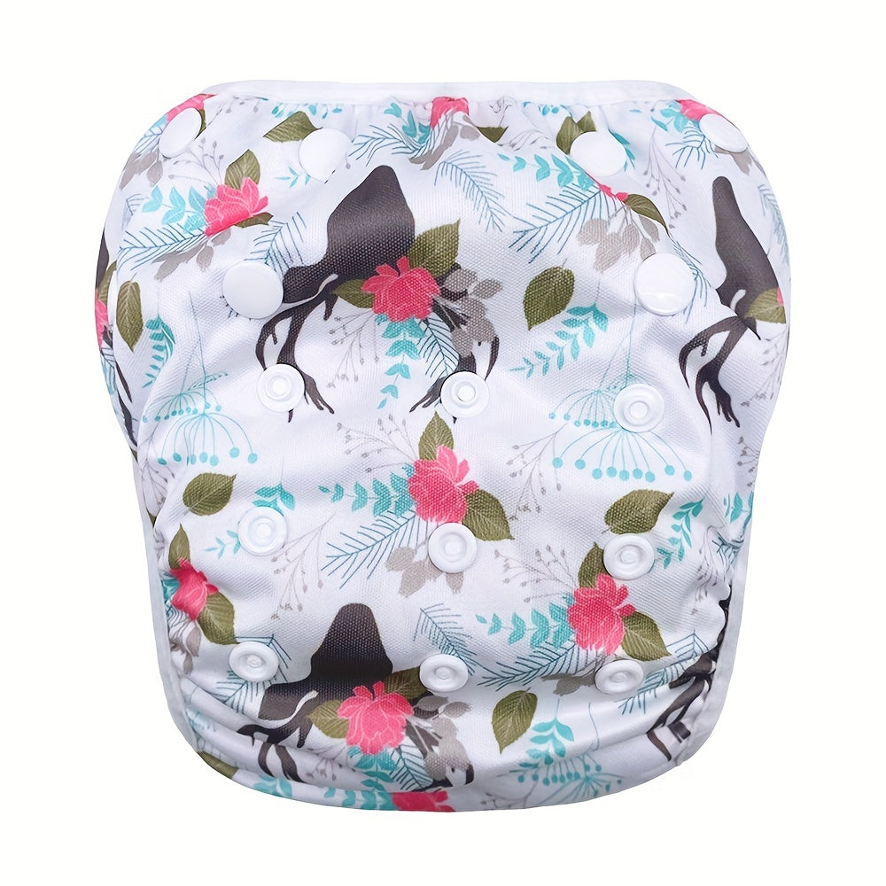 Mumsbest 1pc Reusable Baby Swim Diapers, Adjustable Diaper Swim for Toddlers 9 Months - 3 Years Old, 1 Pack for Swimming Lessons (Anchor, Large) Baby Girls, Boys, Natural Color Swim Diaper